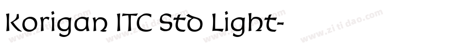 Korigan ITC Std Light字体转换